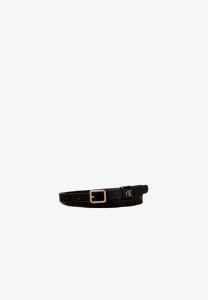 Calvin Klein, SQUARE BUCKLE LOOP - Ceinture - black/antique light gold-coloured