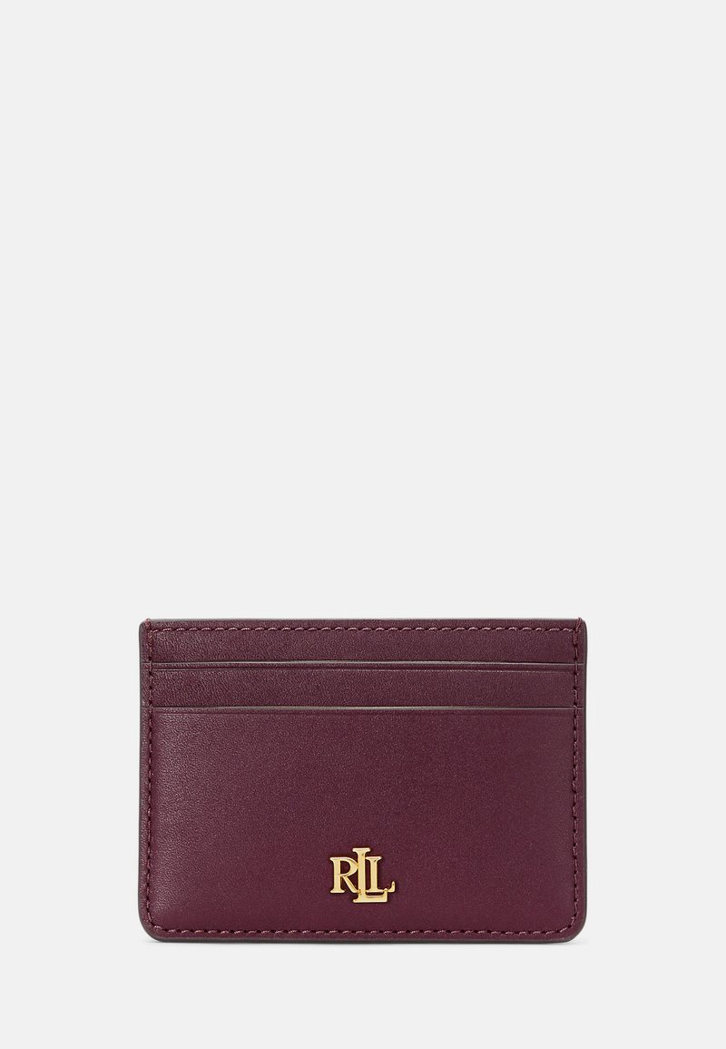 Lauren Ralph Lauren LEATHER CARD CASE - Piniginė - pinot noir