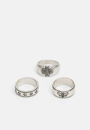 3 PACK - Anillo -  silver-coloured