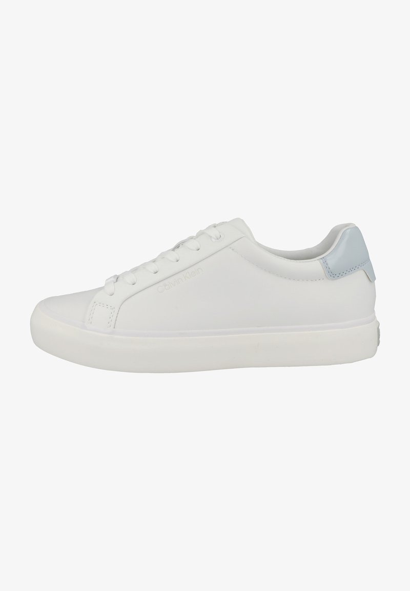 Calvin Klein VULCANIZED LACE UP LOW - Sneaker low - white pearl blue