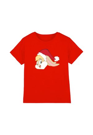 Cotton Soul, LOONEY TUNES LOLA BUNNY SANTA HAT UNISEX - Print T-shirt - red