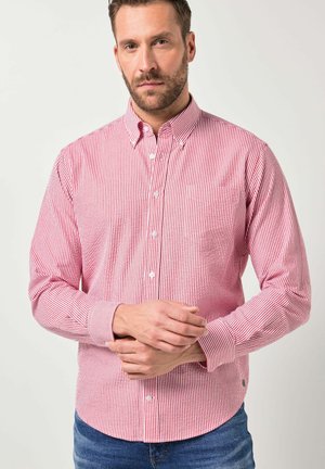 JP1880 JP1880 SEERSUCKER STRIPED SHIRT, LONG SLEEVE, BUTTON-DOWN COLLAR, MODERN FIT, UP TO 8 XL - Hemd - red