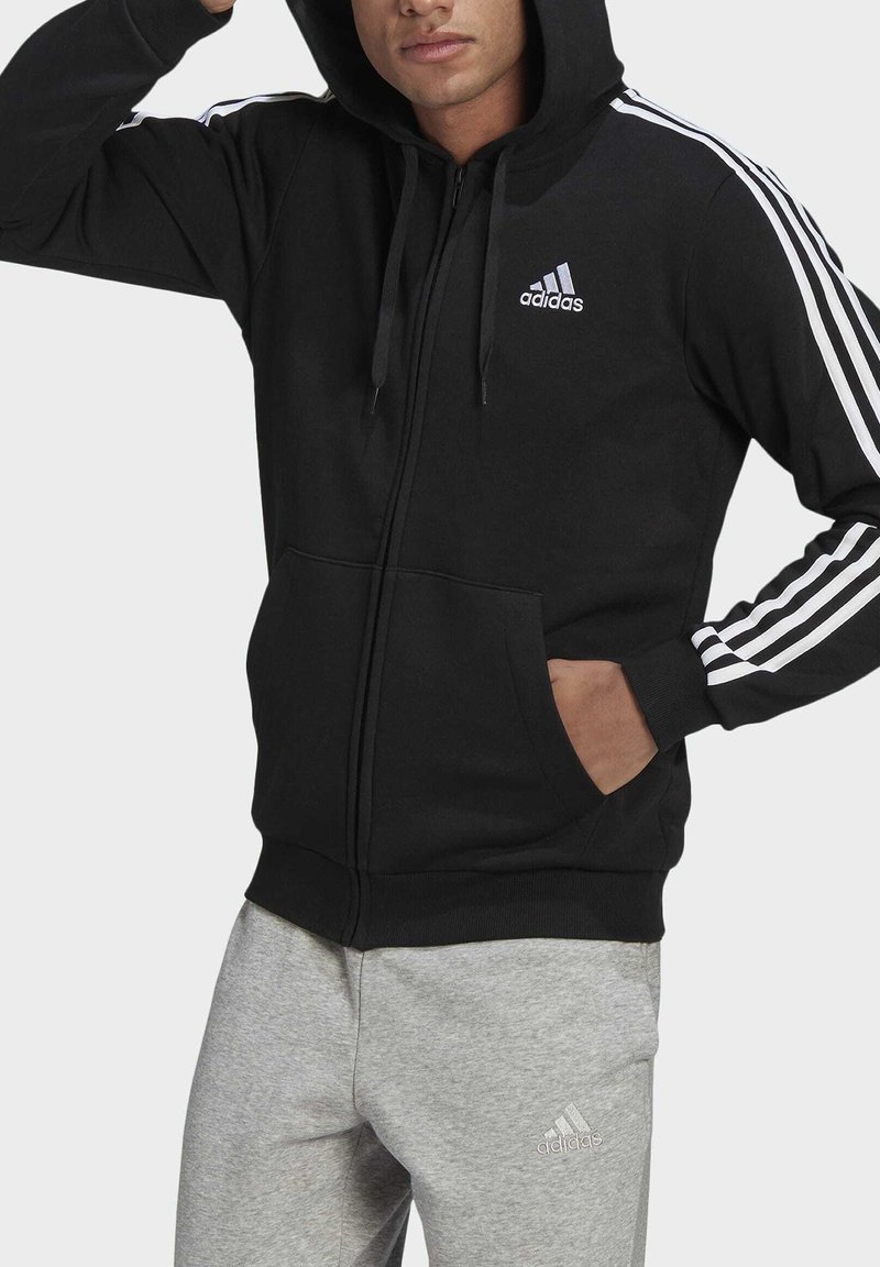 essentials 3 stripes hoodie adidas
