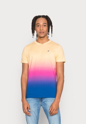 CREW ICON OMBRE UNISEX - Camiseta estampada - yellow/pink/purple