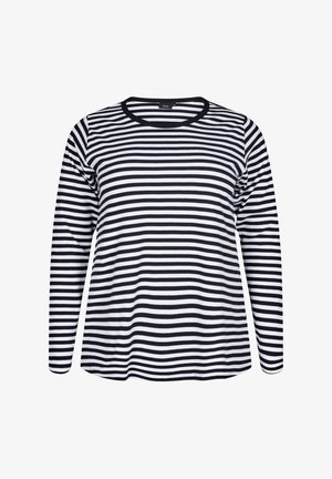 Zizzi GESTREIFTE - Pitkähihainen paita - black white
