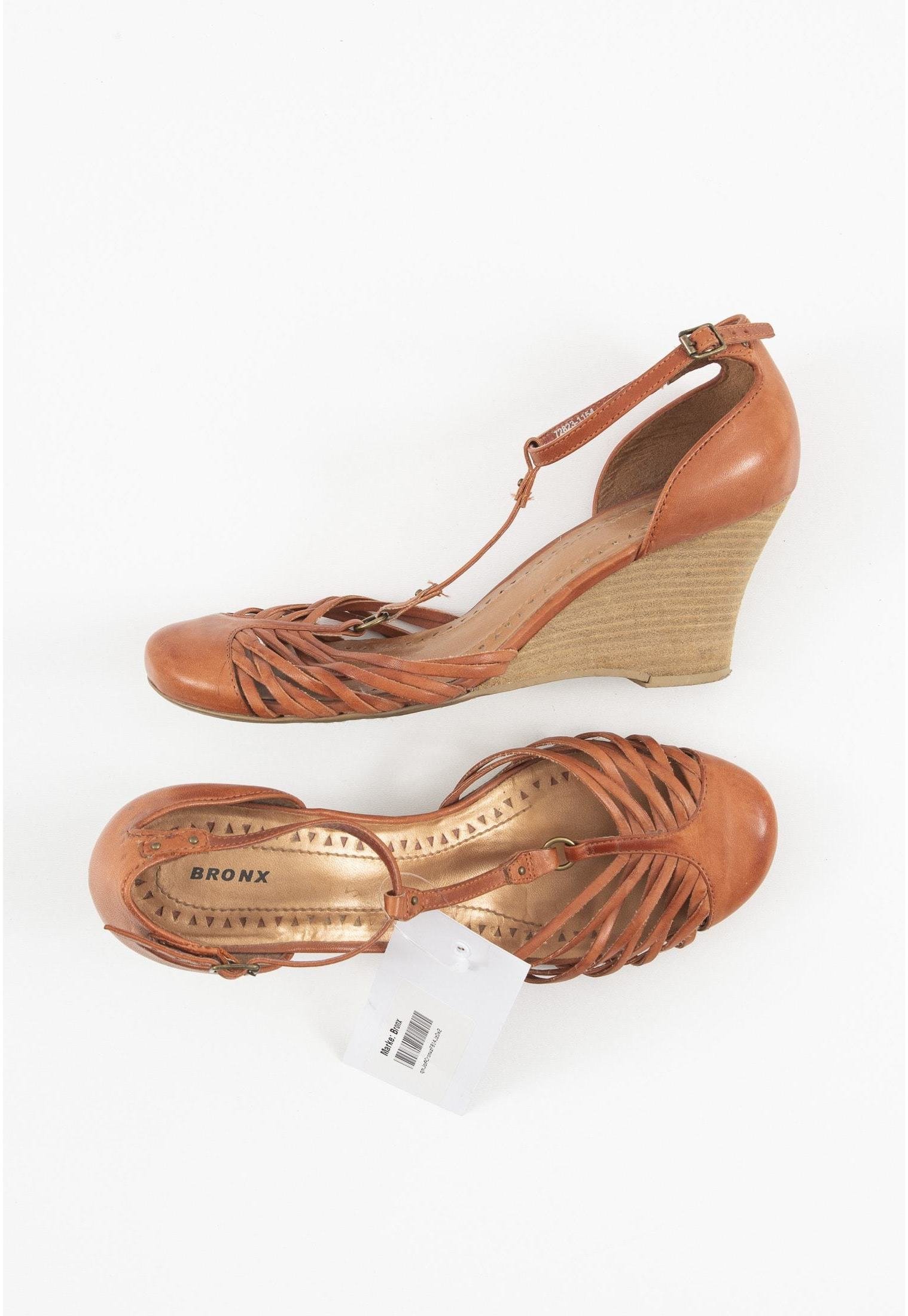 Bronx Sandalen met sleehak - orange/Oranje - Zalando.nl