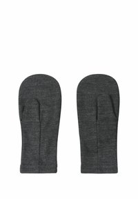 Szare wełniane rękawice o przedłużonej długości, z zaokrąglonymi czubkami i miękką teksturą. Zaprojektowane w celu zapewnienia ciepła, z oddzielnymi palcami dla lepszej zręczności.