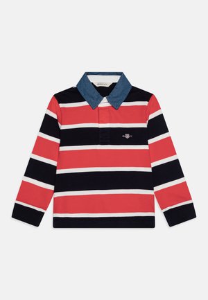 STRIPED SHIELD RUGGER - Polo majica - evening blue