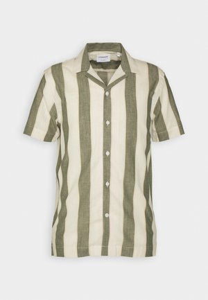 Lindbergh, STRIPED SHIRT - Vapaa-ajan kauluspaita - army