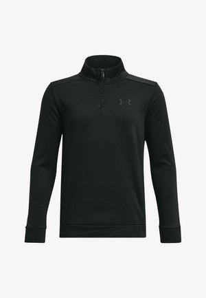 1/4 ZIP - Forro polar - black