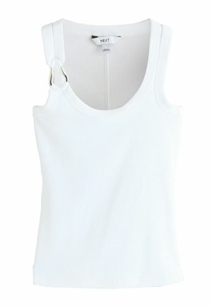 RACER  - Top - white silver trim hardware detail