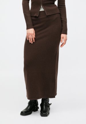 SKIRT - Maksiseelik - dark brown