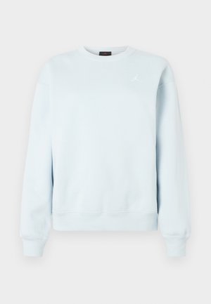 Sudadera de cuello redondo en azul claro con mangas largas y pequeño logo blanco de Jordan Jumpman en el lado izquierdo del pecho.