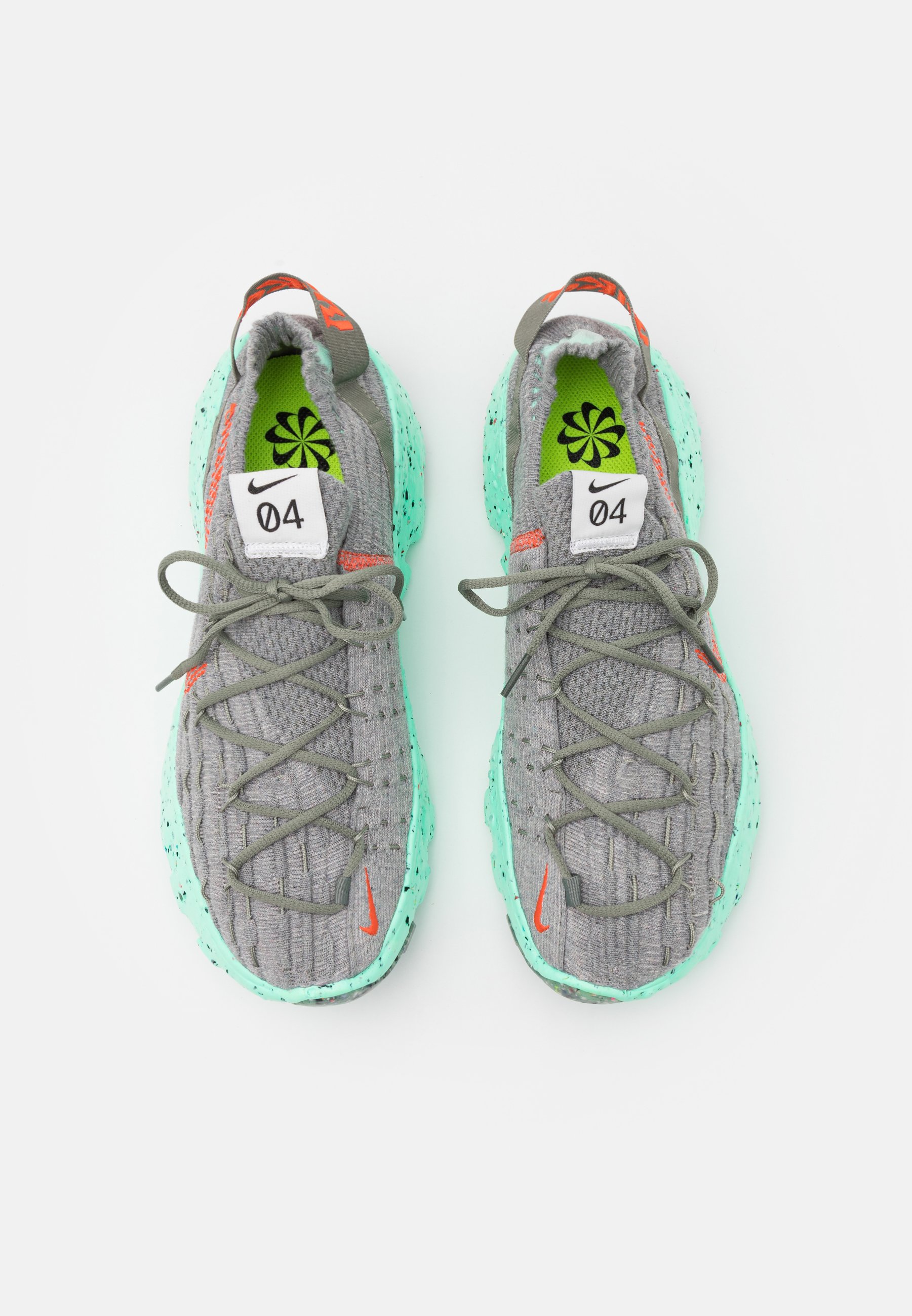 Nike Sportswear SPACE HIPPIE 04 - Trainers - dark stucco/team orange/light  bone/green glow/summit white/orange - Zalando.ie