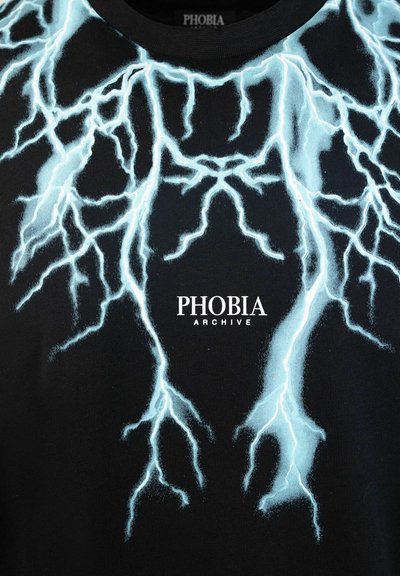 PHOBIA ARCHIVE LIGHTNING  - T-shirt con stampa - nero