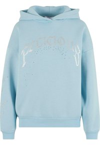 FELICIOUS Sweat à capuche rhinestones pastel blue/bleu