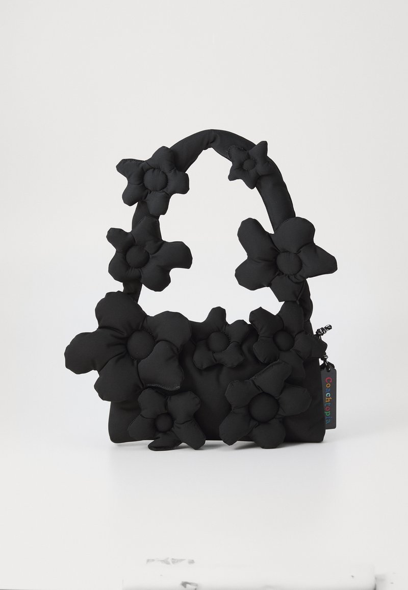 COACH COACHTOPIA LOOP ALL OVER FLOWER SHOULDER BAG - Geantă de mână - black