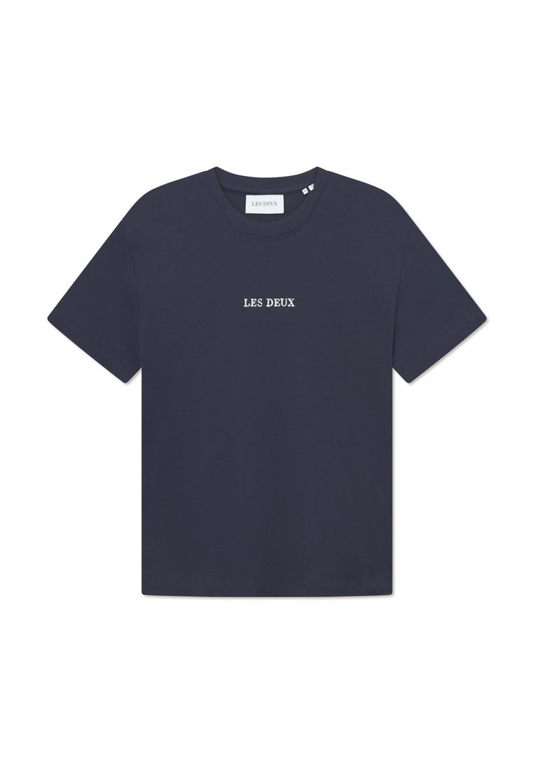 Les Deux DEXTER - Basic T-shirt - dark navy/dark blue - Zalando.ie