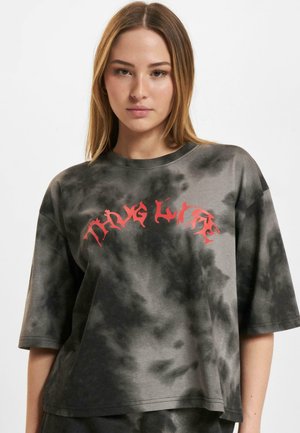 Print T-shirt - black grey
