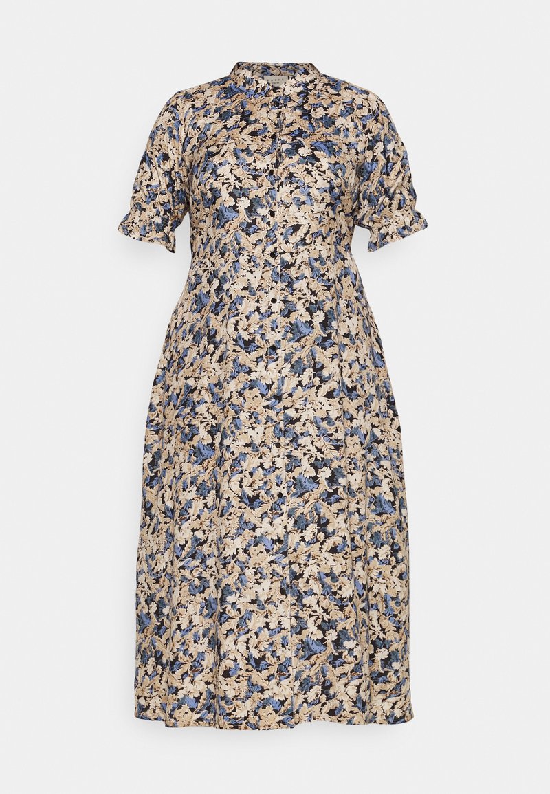 Damen Freizeitkleider | Kaffe Curve BETTY DRESS Blusenkleid blue/brown tone/mehrfarbig - XU65100 Damen Freizeitkleider | Kaffe Curve BETTY DRESS Blusenkleid blue/brown tone/mehrfarbig - XU65100
