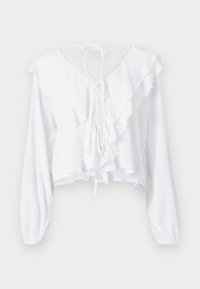FRILL TIE - Blouse - white