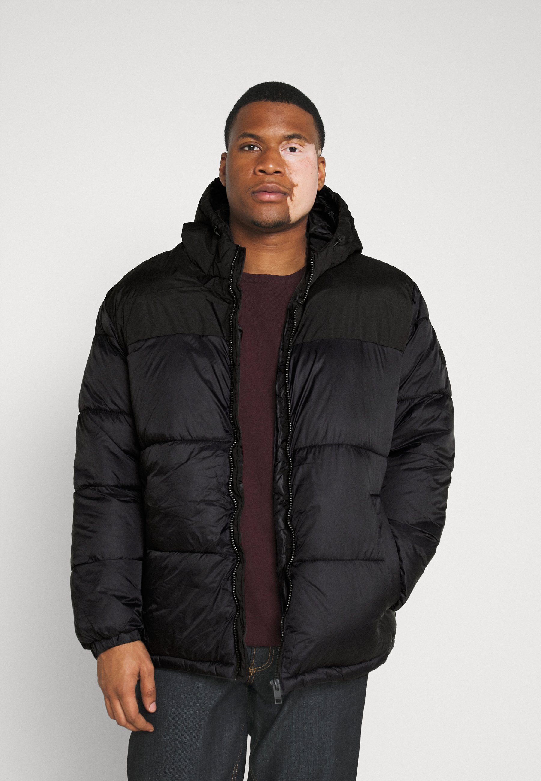 Jack & Jones JJDREW PUFFER HOOD - Veste d'hiver - black/noir