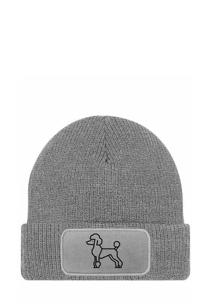 WINTER HUND POLYGON DESIGN AUFDRUCK - Beanie - pudel grau