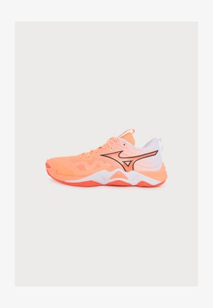 Mizuno, WAVE MOMENTUM ELITE UNISEX - Παπούτσια βόλεϊ - flamingo coral/lava orange/white