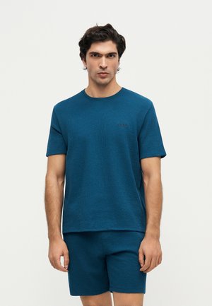 BOSS, WAFFLE T-SHIRT 10269584 01 - Горнище на пижама - turquoise/aqua