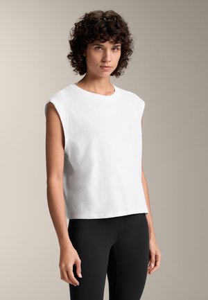 OYSHO SLEEVELESS SEAMLESS - T-shirt basic - white