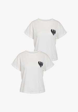 Noisy May 2 PACK - Print T-shirt - weiß