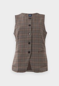 HIGH NECK TAILORED  - Colete - brown