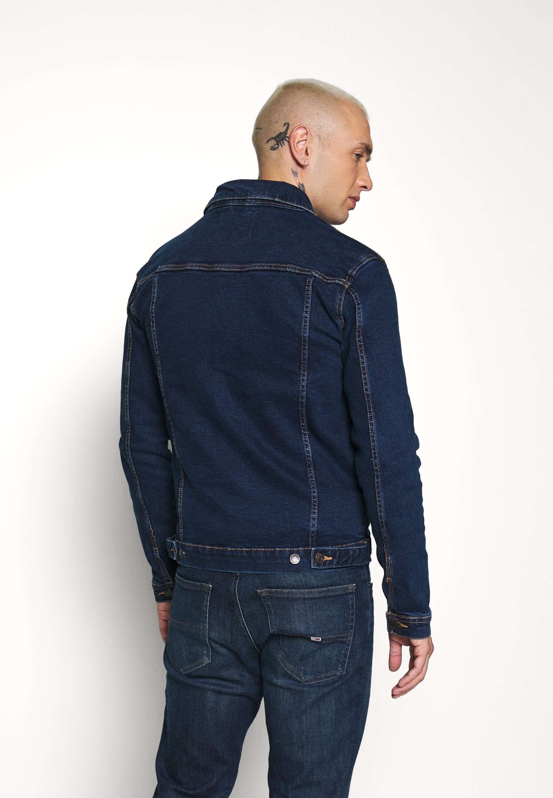jeans jacket dark blue