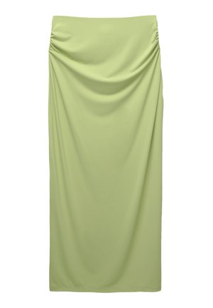 PULL&BEAR GATHERED - MIDI  - Maxi szoknya - light green