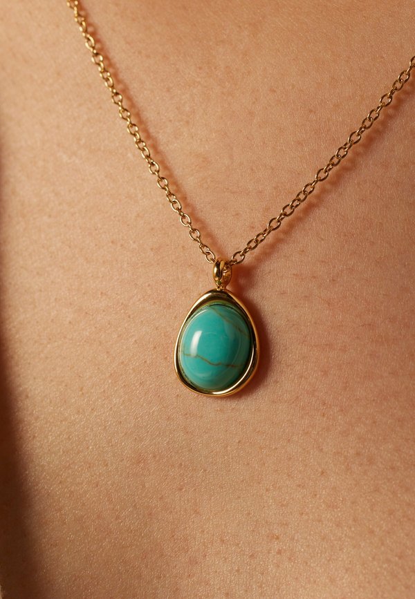 VINTAGE - Halskette - gold turquoise
