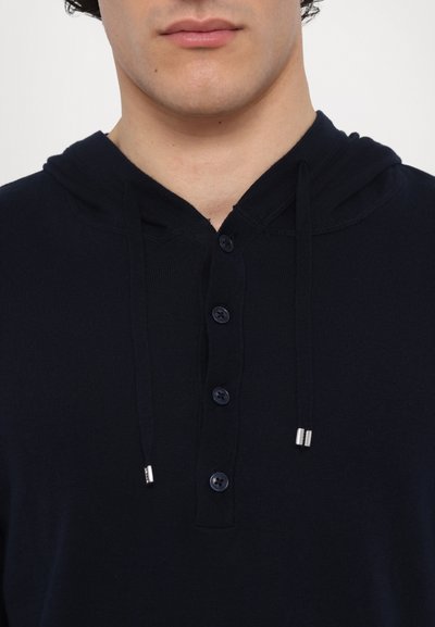 Ron Dorff LIGHT HODDIE SWEATER - Džemperis - navy