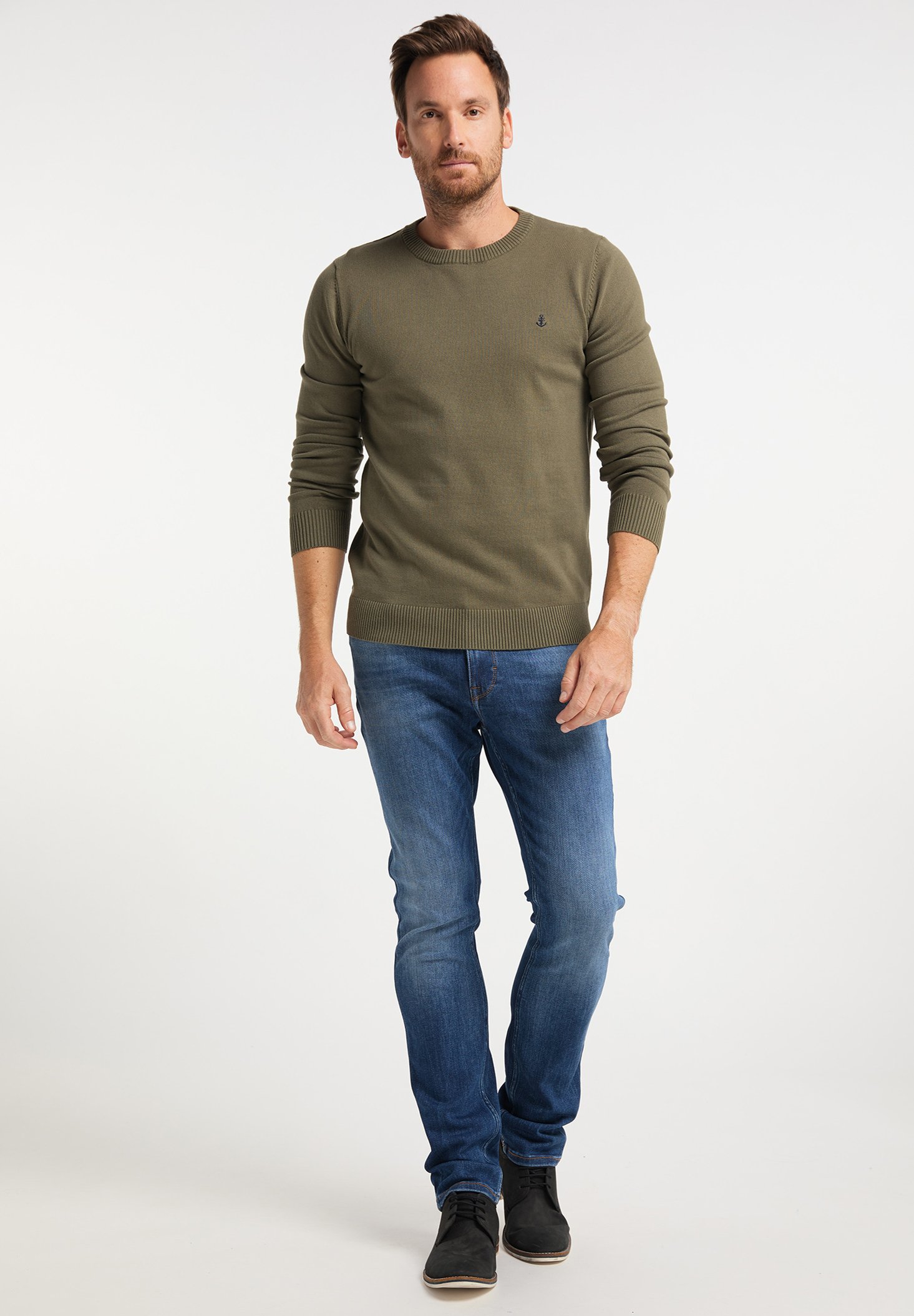 DreiMaster Sweater militär olivolijfgroen Zalando.nl DreiMaster Trui militär oliv khaki Zalando.nl