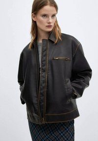 Mango - NAPOLI - Faux leather jacket - braun Thumbnail Image 1