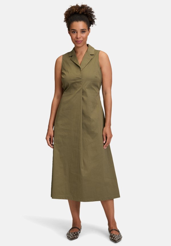 SOMMER MIT REVERSKRAGEN - Freizeitkleid - perfect khaki