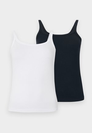 SINGLET 2 PACK - Linne - navy/whte