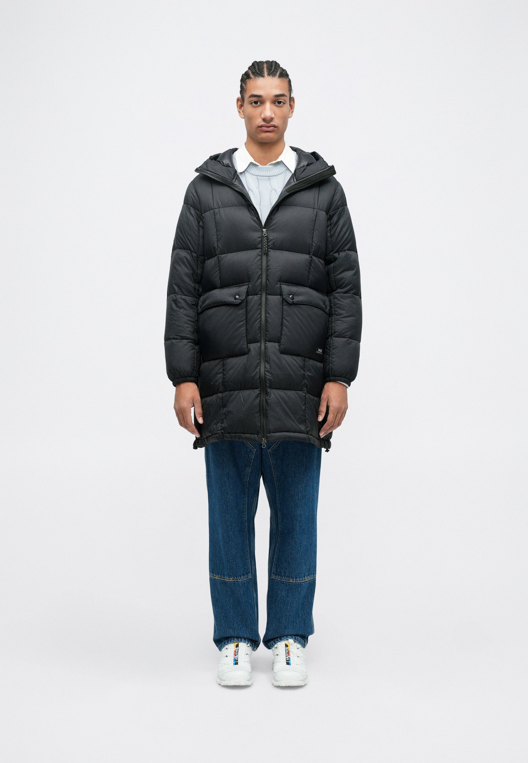 ブリーフィング　MENS TAION DOWN COAT TAION VOLUME HOOD COAT UNISEX - Down coat - black - Zalando.co.uk