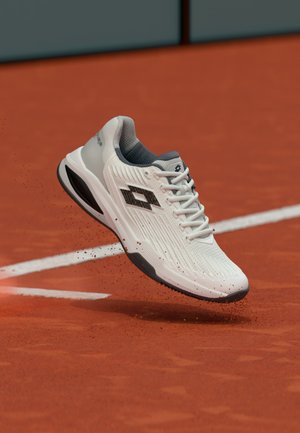 Lotto MIRAGE 200 II CLAY - Παπούτσια τένις για χωμάτινα γήπεδα - all white/all black/asphalt