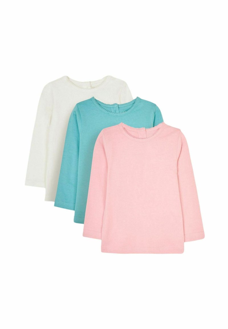 JoJo Maman Bébé 3-PACK PRETTY ROUND NECK -REGULAR FIT - Langarmshirt - blue