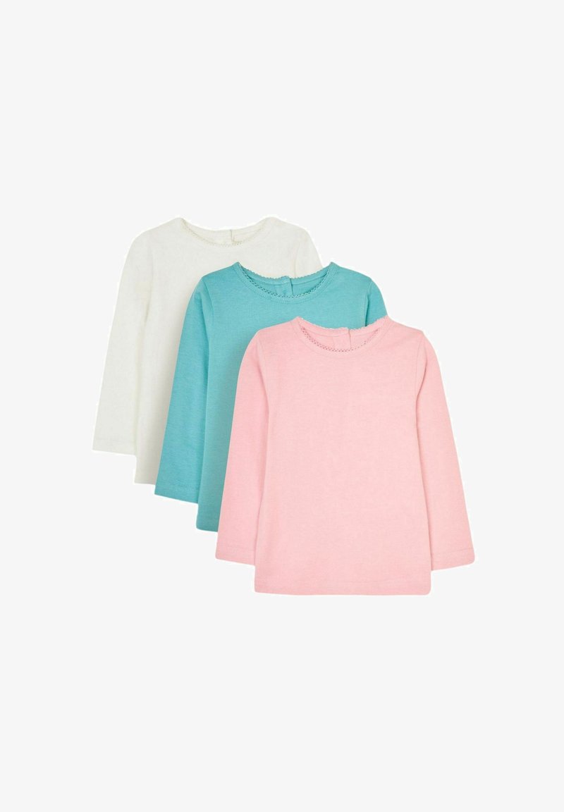 JoJo Maman Bébé 3-PACK PRETTY ROUND NECK -REGULAR FIT - Langarmshirt - blue