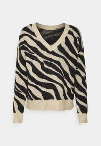 VILA Strickpullover - mottled brown
