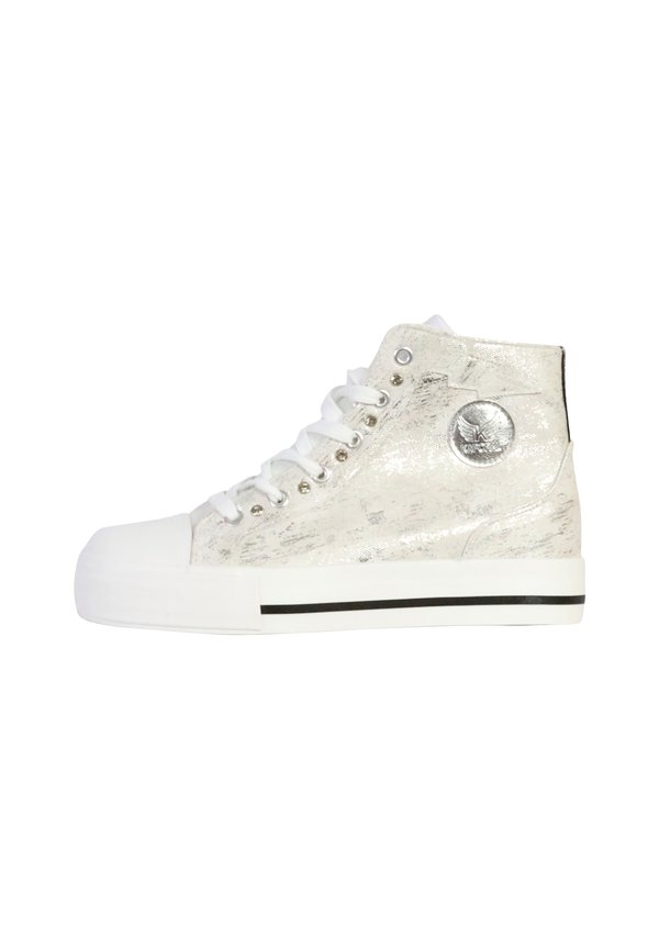 TATTO - Sneaker high - blanc argent