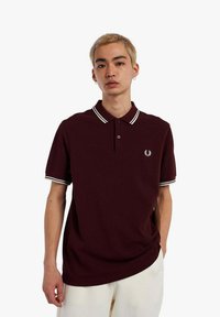 Fred Perry RIBETE DOBLE - Polo - oxblood