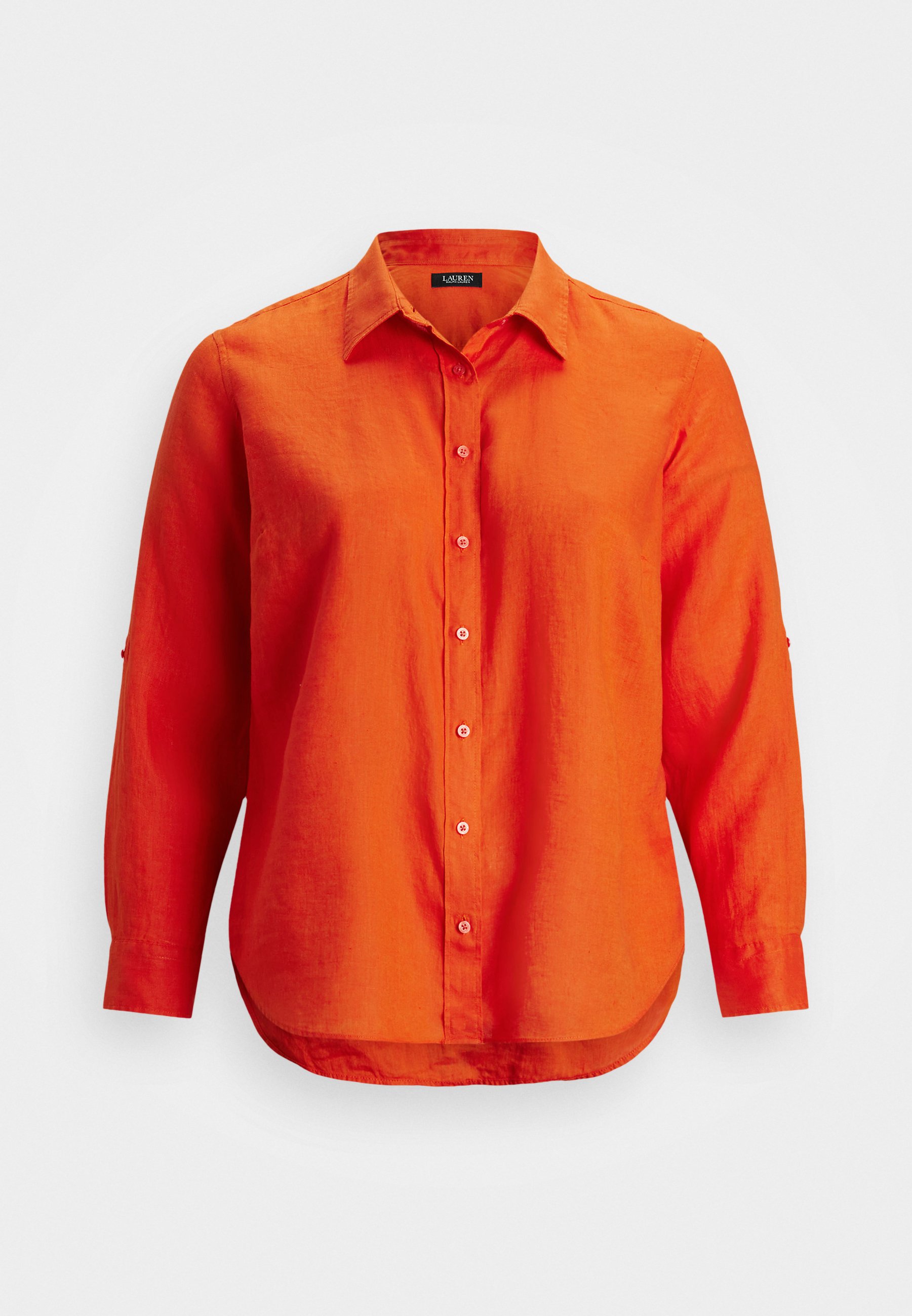 ラルフ・ローレン Lauren Ralph Lauren リラックスフィット Linen Shirt レディース シャツ トップス Orange Li リラックスド フィット リネンシャツ | POLO RALPH LAUREN