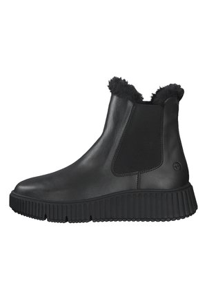 CHELSEA - Platform ankle boots - black leather