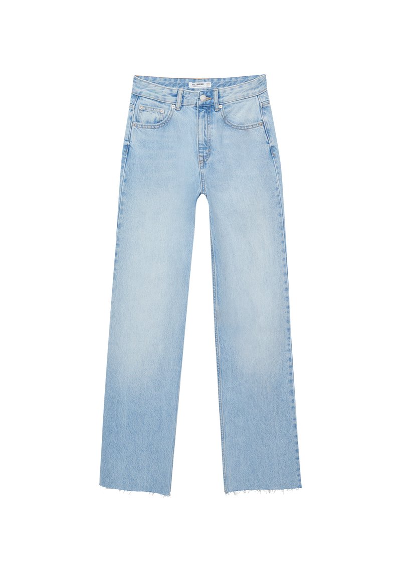 PULL&BEAR BASIC Straight leg jeans light blue denim/lightblue denim Zalando.ie
